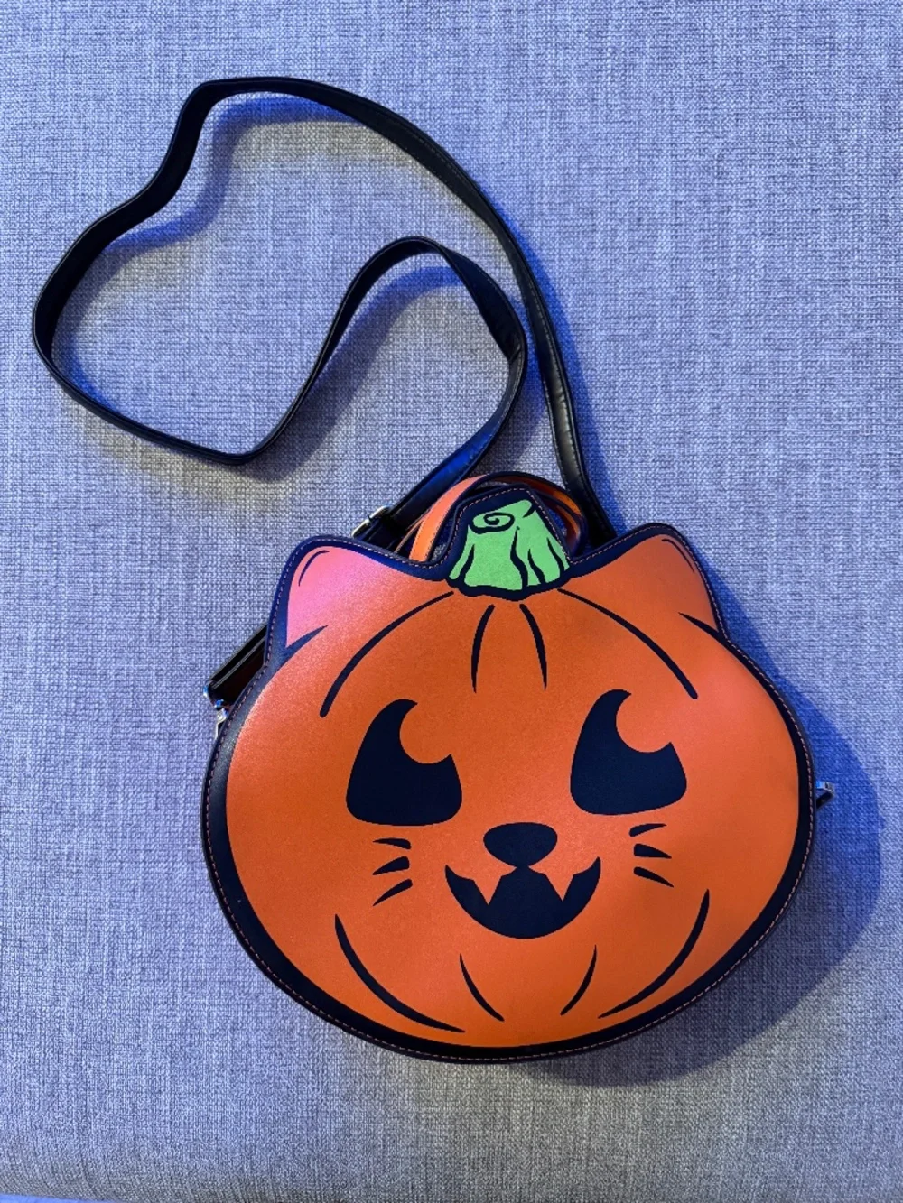 LIMITED EDITION Spooksieboo Orange Pumpkin Cat Crossbody Bag
